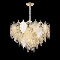 Люстра подвесная Darby CL309282 Citilux прозрачная на 21 лампа, основание золотое в стиле флористика современный 